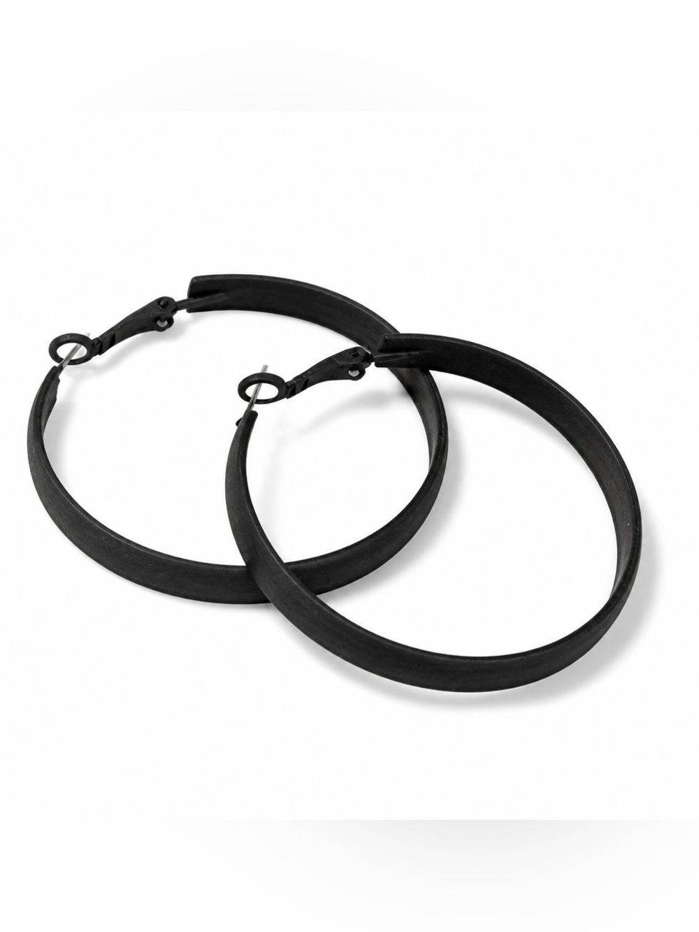 Black Hoop Earrings